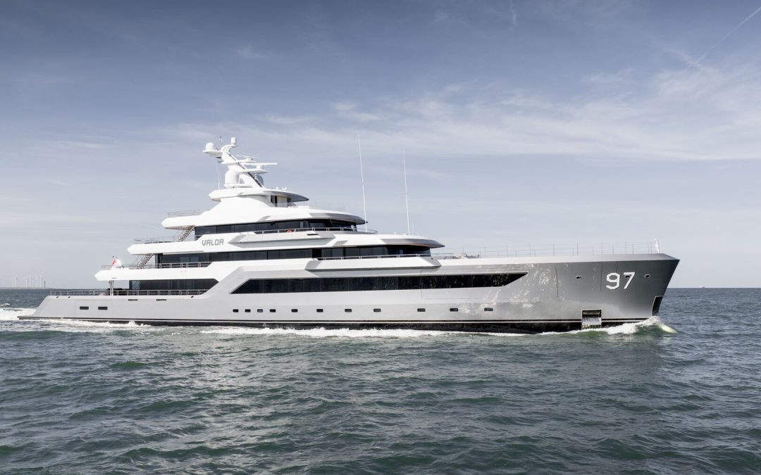 80m Feadship 715 Valor spotted on the North Sea